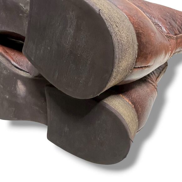 Steve Madden Troopa Combat Style Boots Size 7 Brown Lace Up Leather Military - Picture 10 of 12